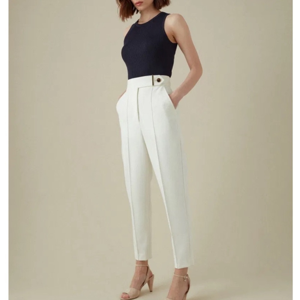 Karen Millen Ivory Ankle Pants